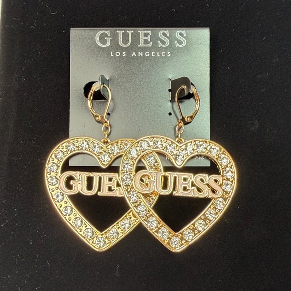 GUESS Gold and Silver Heart Earrings and bracelet set - Picture 3 of 7